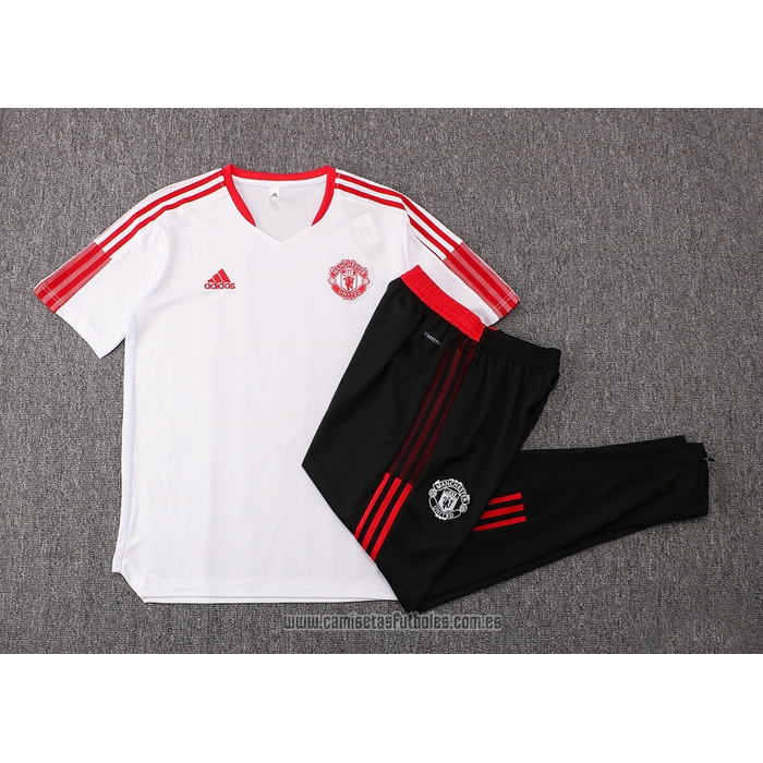 Chandal del Manchester United Manga Corta 2021-2022 Blanco